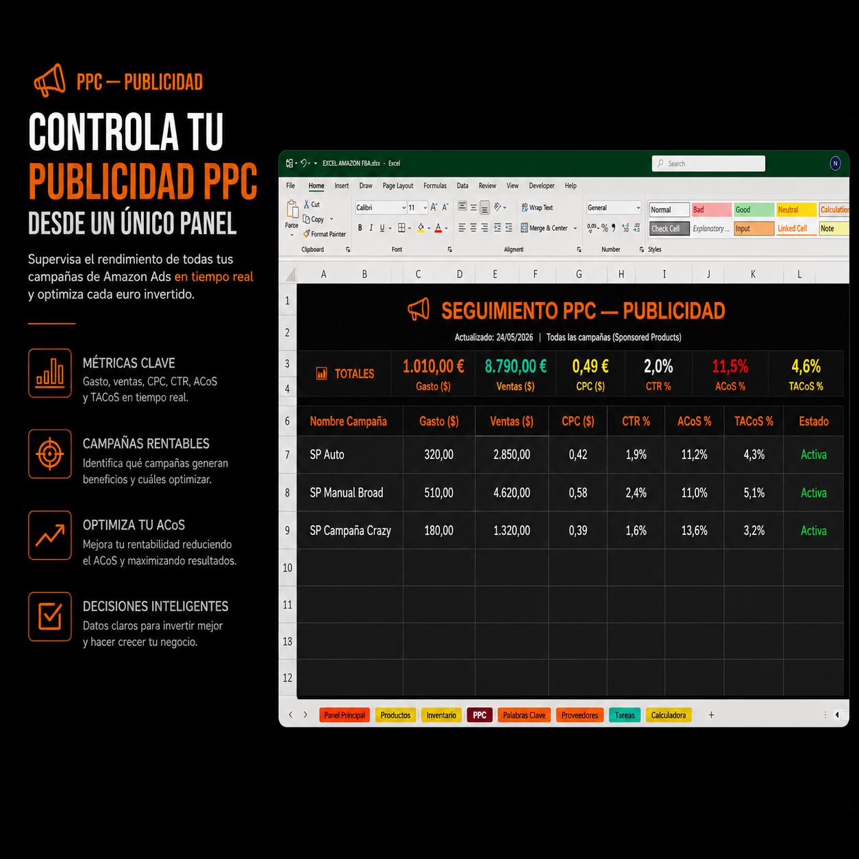Amazon FBA Starter Pack | Ebook + Plantilla Excel